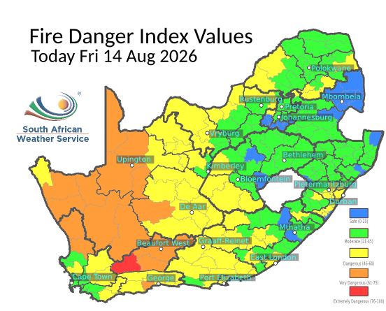 SAWS Today's FDI Map